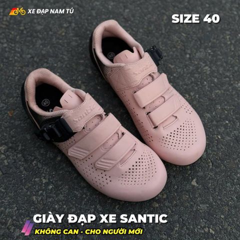  GIÀY ĐẠP XE SANTIC (KHÔNG CAN) CHO NGƯỜI MỚI, MÀU HỒNG, SIZE 40 