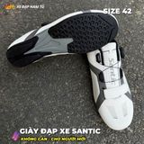  GIÀY ĐẠP XE SANTIC (KHÔNG CAN) CHO NGƯỜI MỚI, MÀU TRẮNG, SIZE 42 