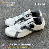  GIÀY ĐẠP XE SANTIC (KHÔNG CAN) CHO NGƯỜI MỚI, MÀU TRẮNG, SIZE 42 