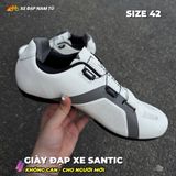  GIÀY ĐẠP XE SANTIC (KHÔNG CAN) CHO NGƯỜI MỚI, MÀU TRẮNG, SIZE 42 