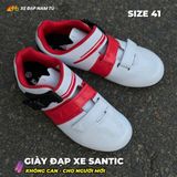 GIÀY ĐẠP XE SANTIC (KHÔNG CAN) CHO NGƯỜI MỚI, MÀU TRẮNG ĐỎ, SIZE 41 