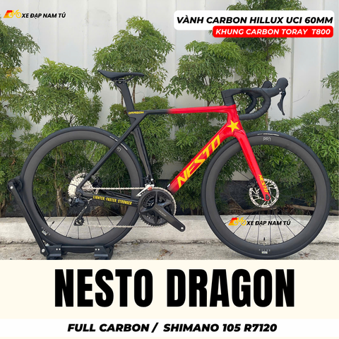  Xe Đạp Đua Nesto Dragon – Full Carbon, Group Shimano 105 R7120, Phanh Dầu Thủy Lực 