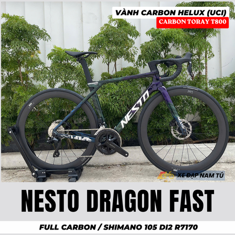  Xe Đạp Đua Nesto Dragon FAST – Full Carbon, Group Điện Shimano 105 Di2 R7170, Phanh Dầu Thủy Lực 