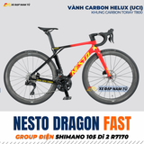  Xe Đạp Đua Nesto Dragon FAST – Full Carbon, Group Điện Shimano 105 Di2 R7170, Phanh Dầu Thủy Lực 