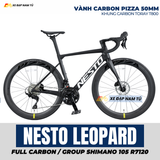  Xe Đạp Đua Nesto LEOPARD– Full Carbon, Group Shimano 105 R7120, Phanh Dầu Thủy Lực 