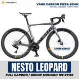  Xe Đạp Đua Nesto LEOPARD– Full Carbon, Group Shimano 105 R7120, Phanh Dầu Thủy Lực 