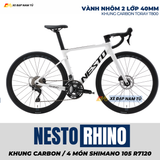  Xe Đạp Đua Nesto RHINO – Carbon Toray T800, Group Shimano 105 R7120, Phanh Dầu Thủy Lực 