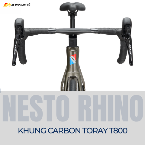  Xe Đạp Đua Nesto RHINO – Carbon Toray T800, Group Shimano 105 R7120, Phanh Dầu Thủy Lực 