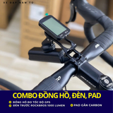  COMBO ĐÈN TRƯỚC, ĐỒNG HỒ ĐO TỐC ĐỘ GPS, KÈM PAD GẮN GHI ĐÔNG RỜI 