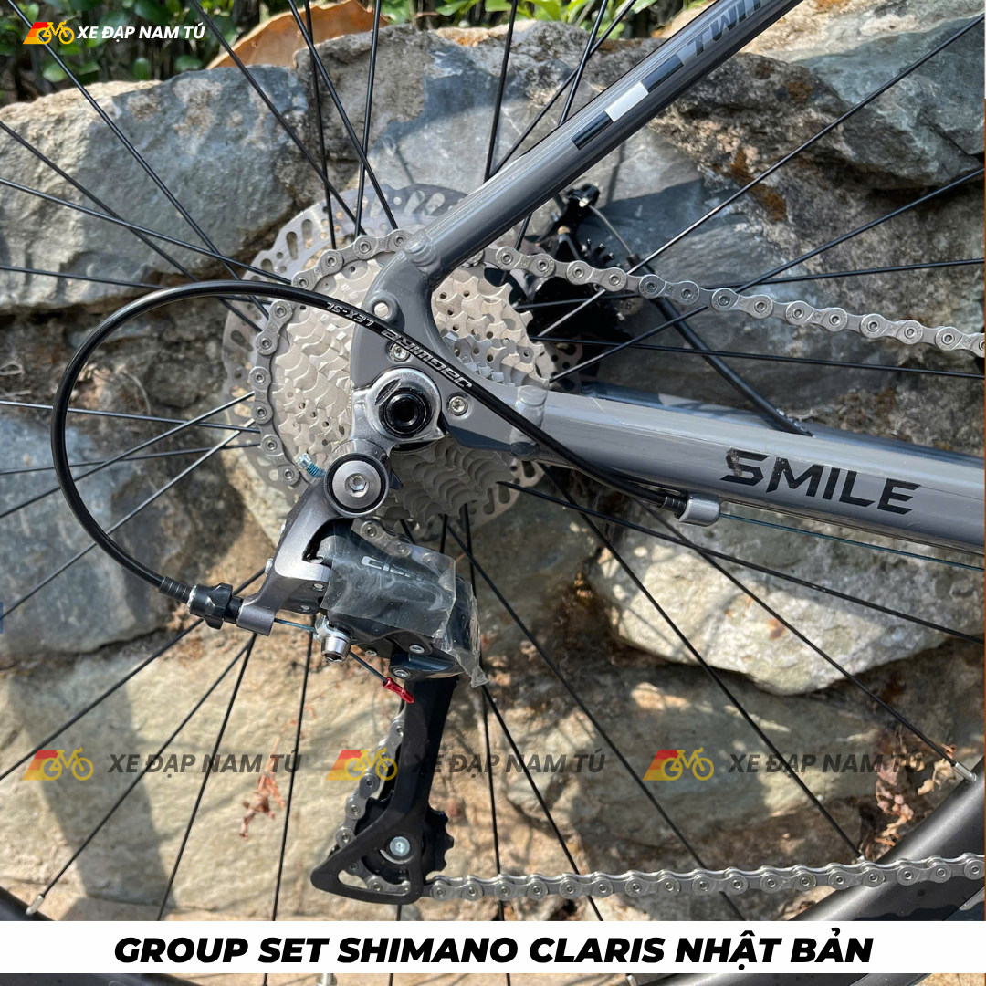 Xe Đạp Đua Twitter Smile 2026, Khung Nhôm Siêu Nhẹ, Group Shimano Claris Nhật Bản, Cối Nổ Lớn 