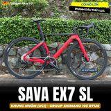  XE ĐẠP ĐUA SAVA EX7 SL - GROUP SHIMANO 105 R7120, PHANH DẦU THỦY LỰC 