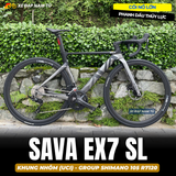 XE ĐẠP ĐUA SAVA EX7 SL - GROUP SHIMANO 105 R7120, PHANH DẦU THỦY LỰC 