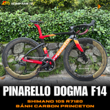  XE ĐẠP ĐUA PINARELLO DOGMA F14 [Xanh đổi màu] GROUP SHIMANO 105 JAPAN, VÀNH CARBON PRINCETON 