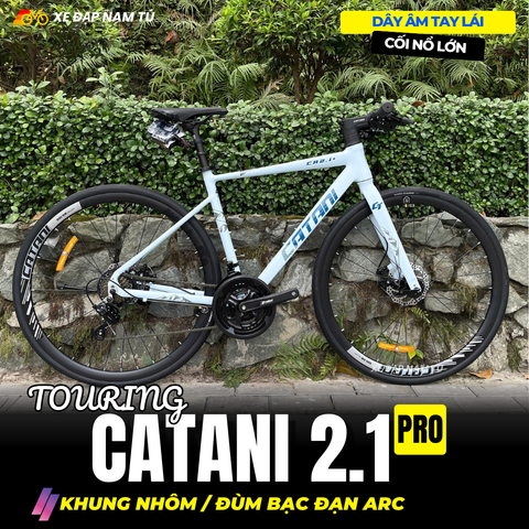  XE ĐẠP TOURING CATANI 2.1PRO [2026] DÂY ÂM TAY LÁI, CỐI NỔ, KHUNG NHÔM, BỘ CHUYỂN ĐỘNG SHIMANO 21 CẤP 