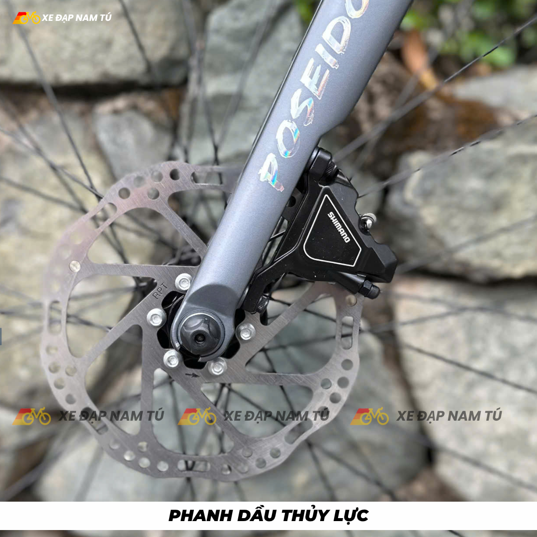  XE ĐẠP TOURING POSEIDON PS700, KHUNG MAGIE ĐÚC NGUYÊN KHỐI, GROUP SHIMANO CLARIS NHẬT BẢN, PHANH DẦU, CỐI NỔ LỚN 