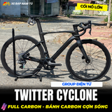  Xe Đạp Đua Twitter Cyclone Full Carbon, Group Điện Wheel Top Vân Carbon 3K Cao Cấp 2026 
