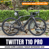  XE ĐẠP ĐUA TWITTER T10 [2026] KHUNG CARBON, GROUP RETROSPEC 2X12, VÀNH NHÔM 