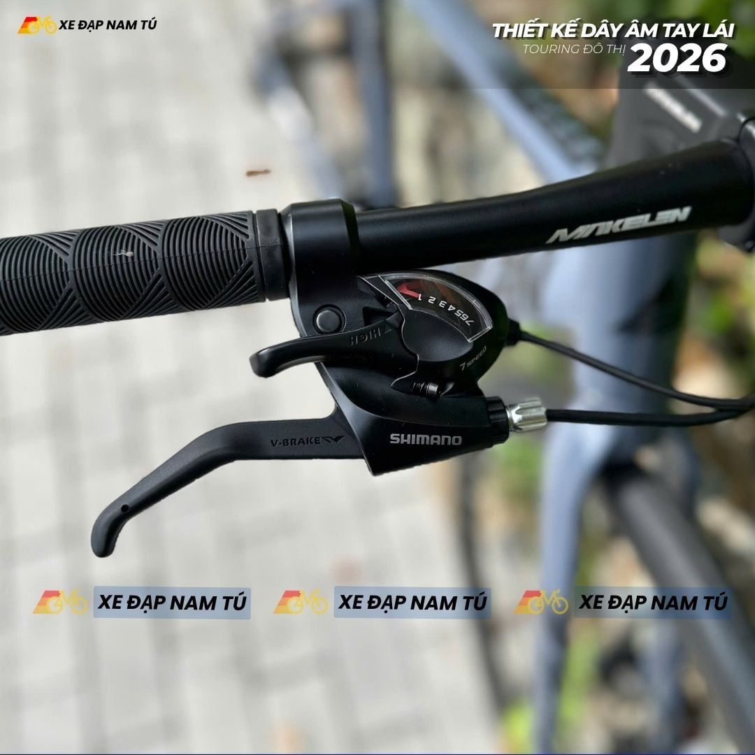  XE ĐẠP TOURING MAKELEN C200 PRO [2026] DÂY ÂM TAY LÁI, KHUNG NHÔM, BỘ CHUYỂN ĐỘNG SHIMANO 21 CẤP 