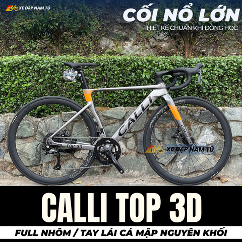  Xe đạp đua CALLI TOP 3D, Full Nhôm, Tay Lái Dạng Cá Mập Nguyên Khối, Cối Nổ Lớn 