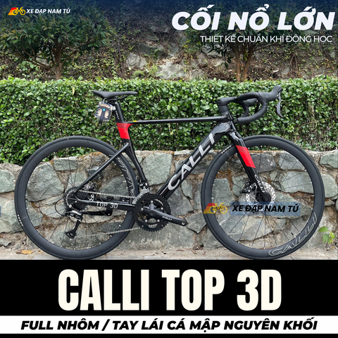  Xe đạp đua CALLI TOP 3D, Full Nhôm, Tay Lái Dạng Cá Mập Nguyên Khối, Cối Nổ Lớn 