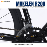  Xe Đạp Đua Makelen R200, Khung Sườn Nhôm, Tay Đề Lắc, Phanh Dĩa Chuẩn Xe Đua 