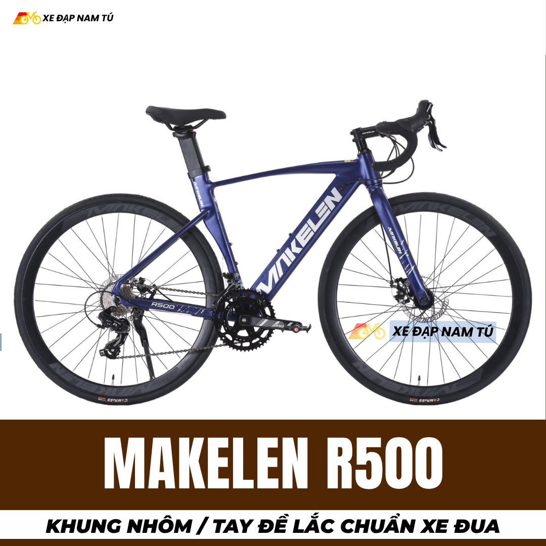  Xe Đạp Đua Makelen R500, Khung Sườn Nhôm, Tay Đề Lắc Chuẩn Xe Đua 