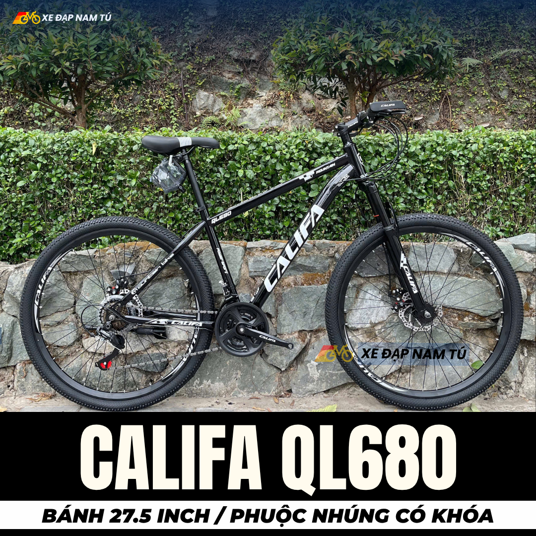  Xe đạp địa hình Califa QL 680 - Khung thép, bánh 27,5in 