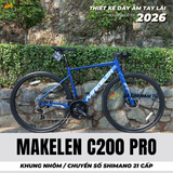  XE ĐẠP TOURING MAKELEN C200 PRO [2026] DÂY ÂM TAY LÁI, KHUNG NHÔM, BỘ CHUYỂN ĐỘNG SHIMANO 21 CẤP 
