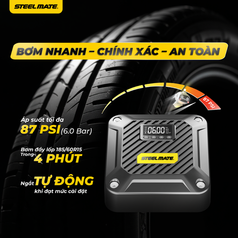 Bơm lốp ô tô di động có dây T5