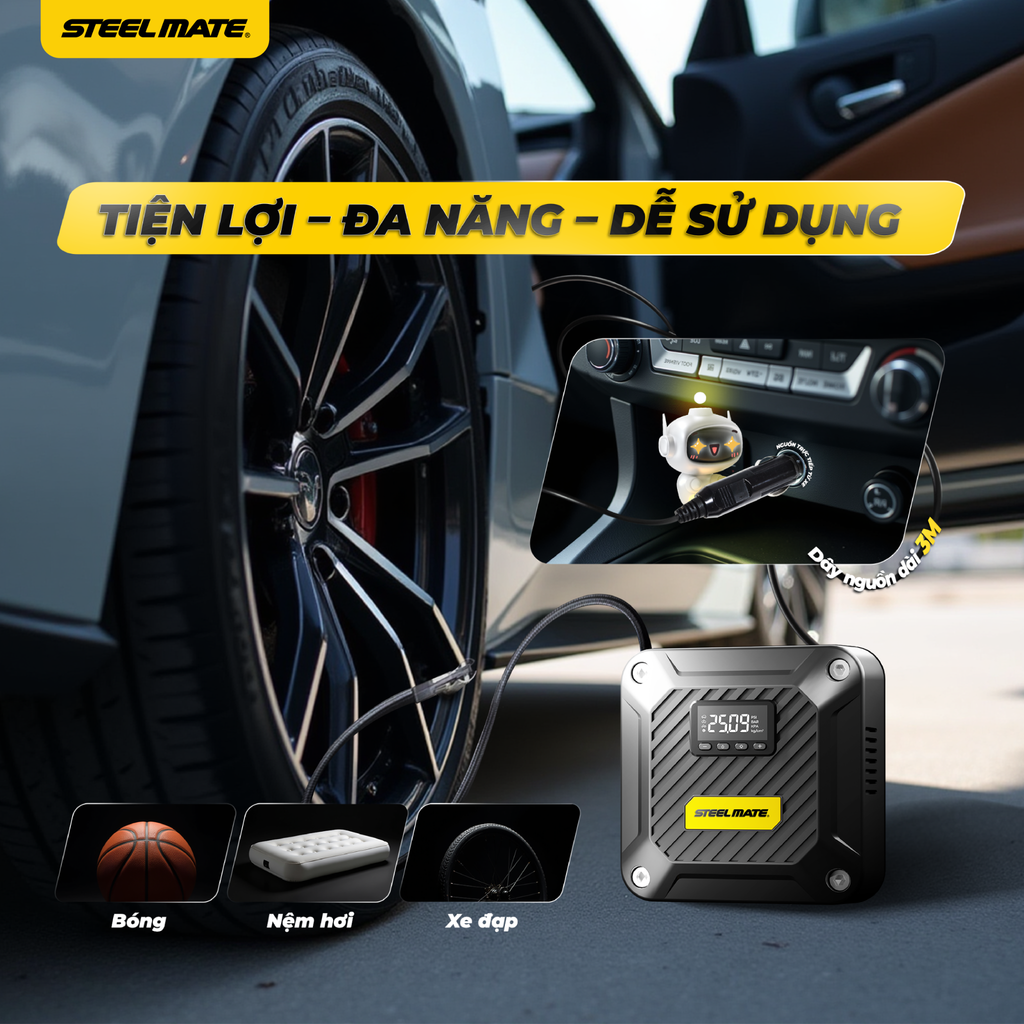 Bơm lốp ô tô di động có dây T5