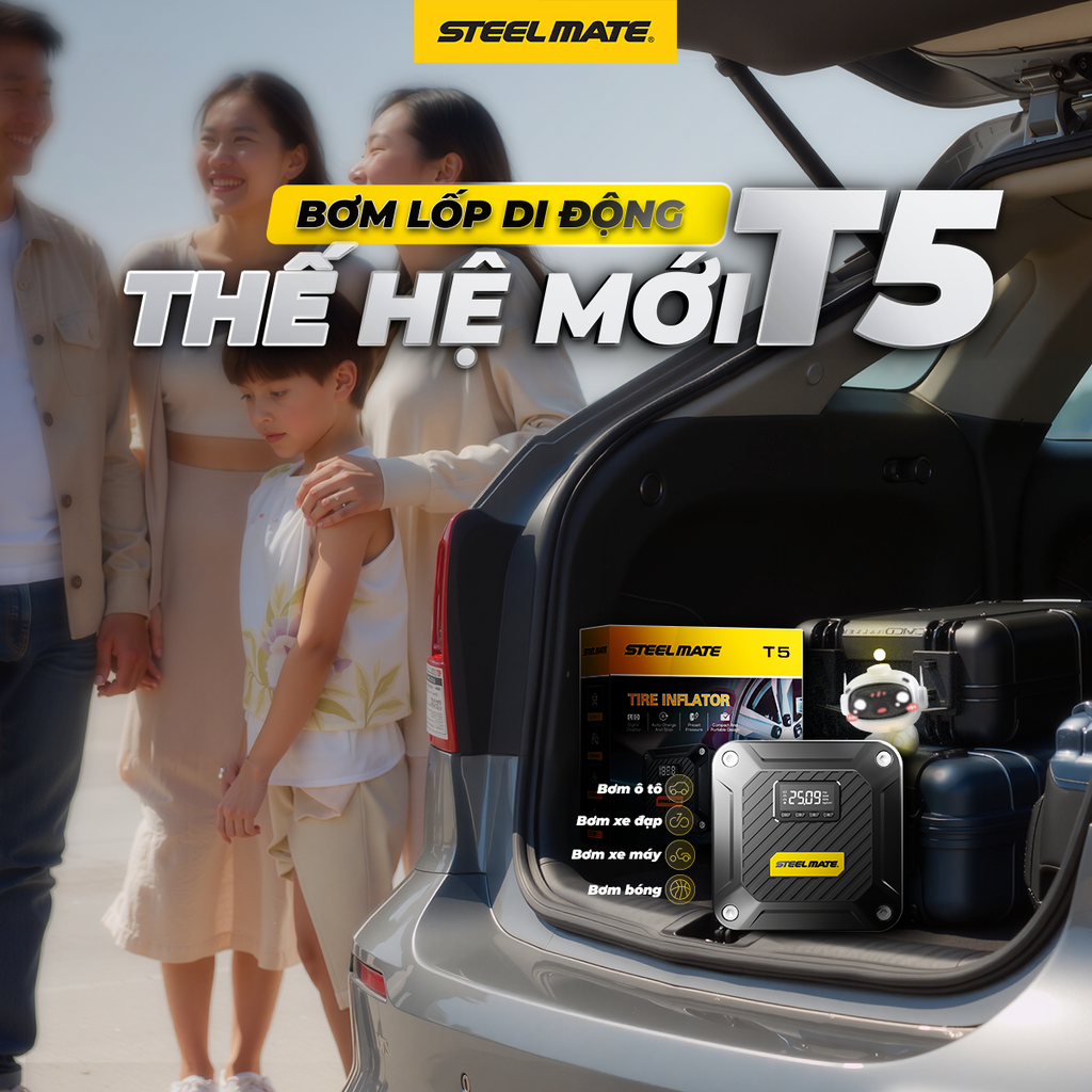 Bơm lốp ô tô di động có dây T5