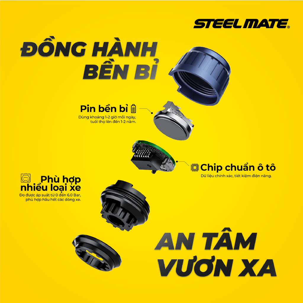 [New] Cảm biến áp suất lốp ô tô van ngoài TP-S23