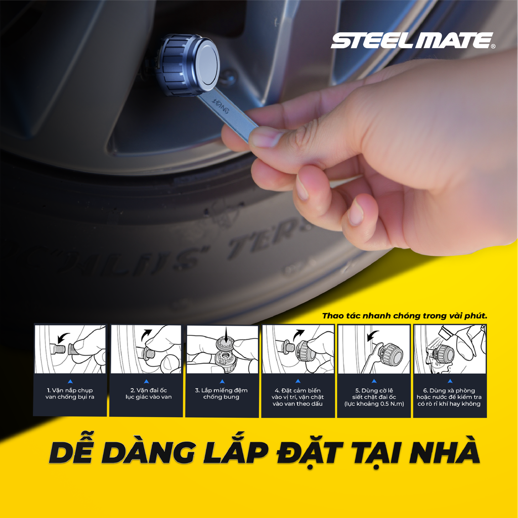 [New] Cảm biến áp suất lốp ô tô van ngoài TP-S23