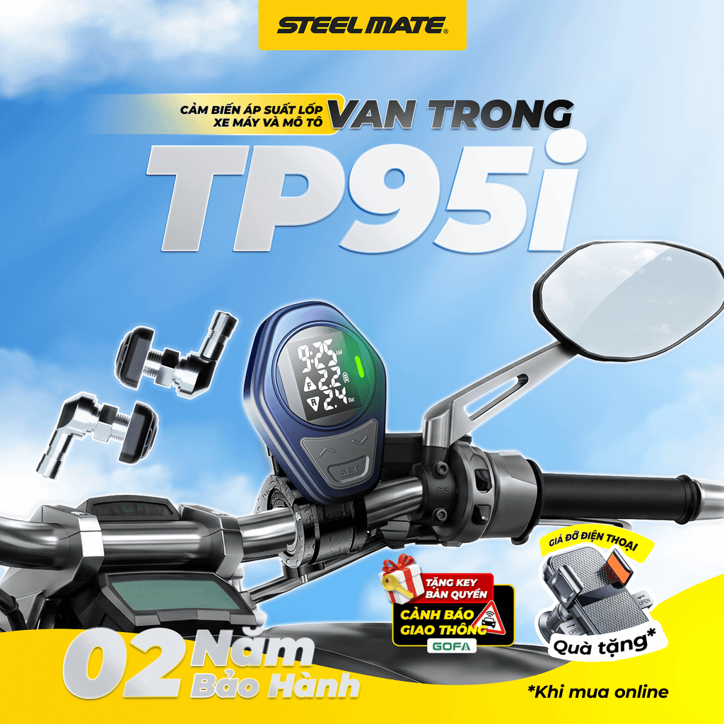 [New] Cảm biến áp suất lốp xe máy và mô tô van trong TP95i