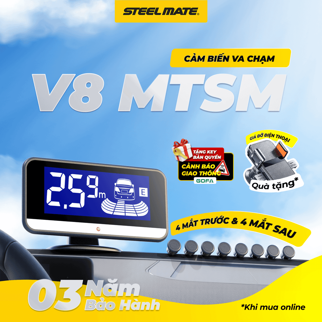 Cảm biến chống va chạm đa điểm trước sau MTSM V8