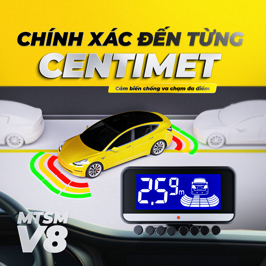 Cảm biến chống va chạm đa điểm trước sau MTSM V8