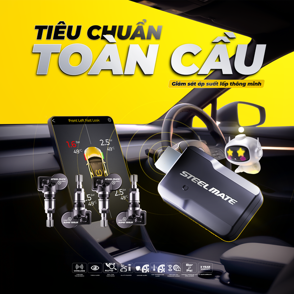 Cảm biến áp suất lốp thông minh tích hợp màn hình android TP-MT 30