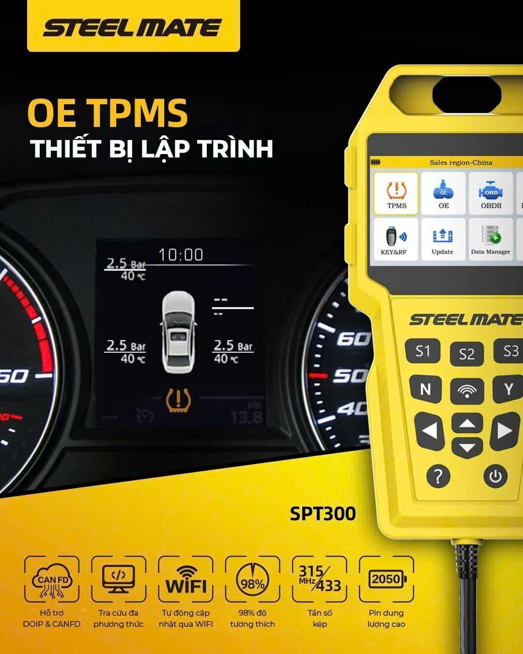 Tpms Net Thiết bị lập trình TPMS chuẩn OE – STEELMATE VIETNAM