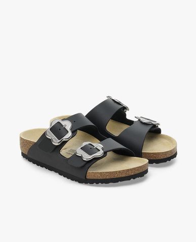  BIRKENSTOCK - Arizona Flower Kids Slides 