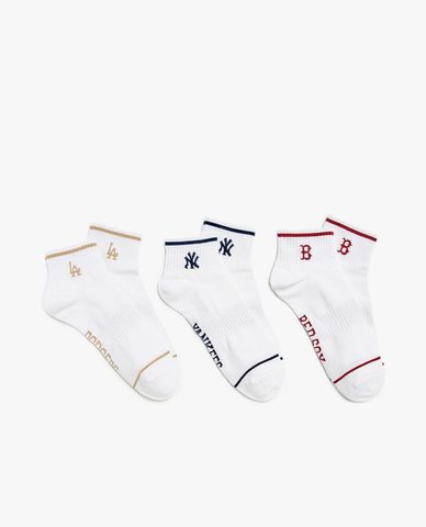  MLB - Set Of 3 Unisex Low Cut Socks With Fashionable Design 