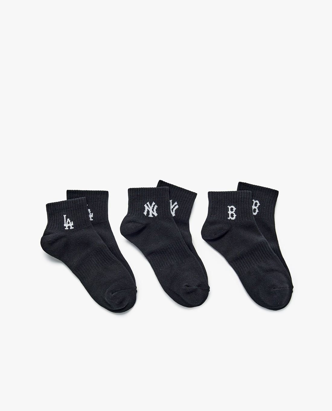 MLB - Unisex Small Logo Low Cut Socks 3 Pack