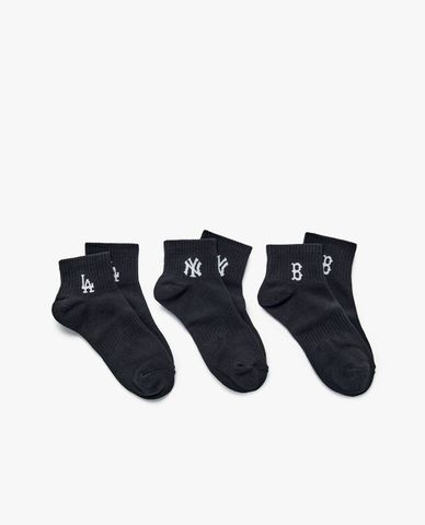  MLB - Unisex Small Logo Low Cut Socks 3 Pack 