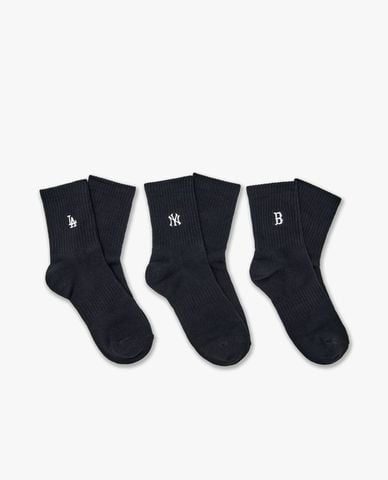  MLB - Unisex Small Logo High Cut Socks Set Of 3 