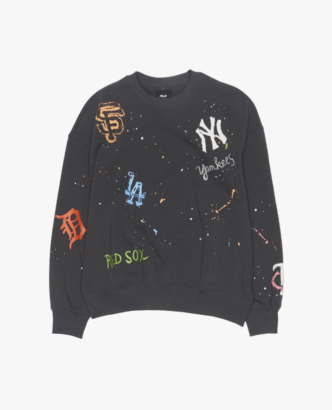 MLB - Unisex Logo Print Round Neck Sweatshirt