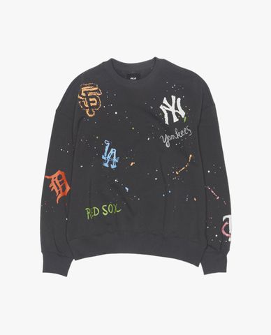  MLB - Unisex Logo Print Round Neck Sweatshirt 
