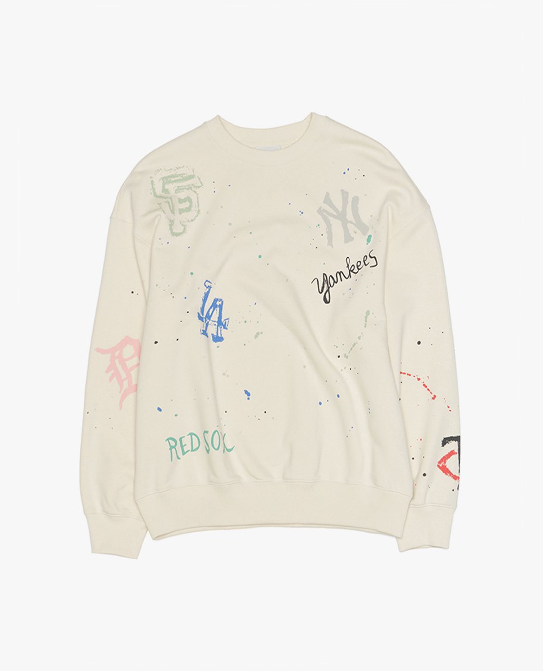 MLB - Unisex Logo Print Round Neck Sweatshirt