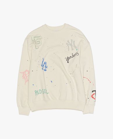  MLB - Unisex Logo Print Round Neck Sweatshirt 