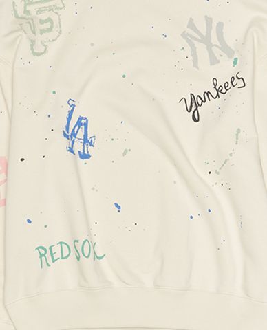  MLB - Unisex Logo Print Round Neck Sweatshirt 