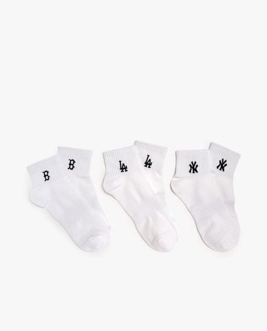 MLB - Unisex Small Logo 3-Pack Low-Cut Socks 