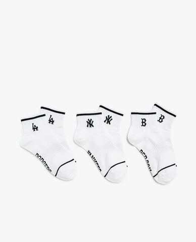  MLB - Set Of 3 Unisex Low Cut Socks With Fashionable Design 